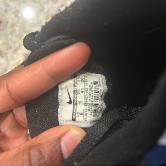 Nike Blue and Black Athletic Sneakers with Strap - Picture 6 of 6